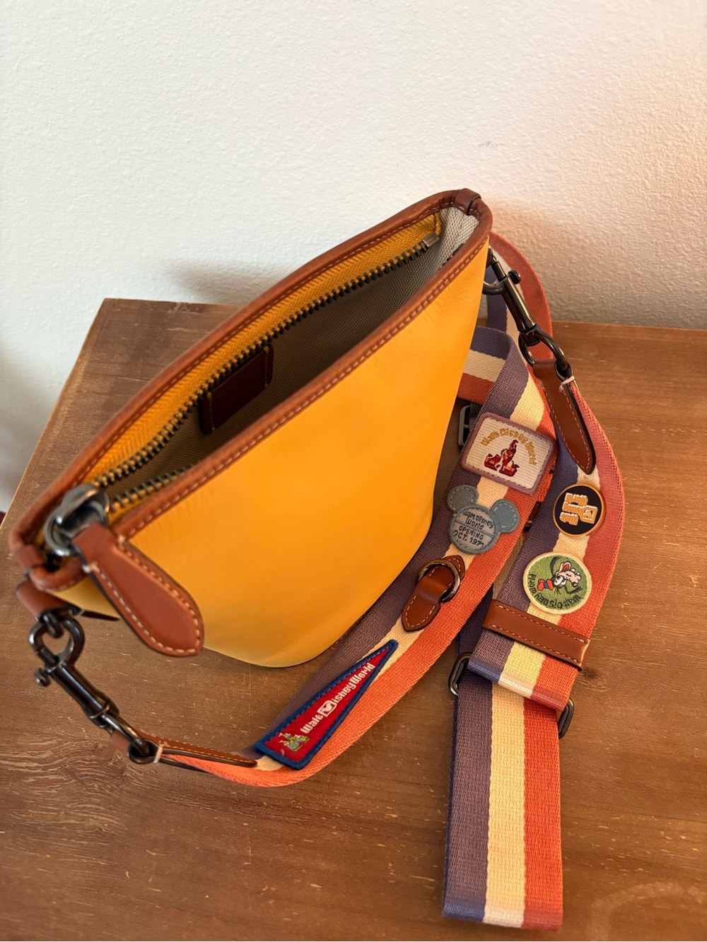 Disney x Coach WDW 50th Anniversary Duffle 13 - Honeycomb Yellow